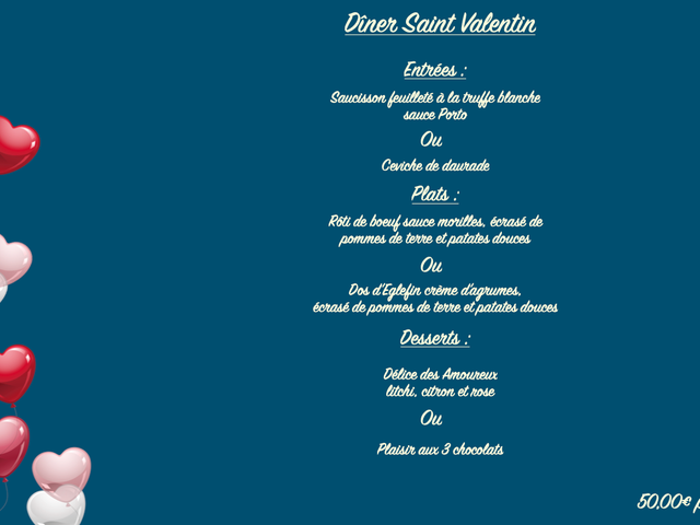 Caibotin Restaurant Menu Saint  Valentin 26